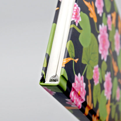 Notizbuch 'Seerosen' mit Punktraster und Lesebändchen - Bullet pattern Journal - Carasusan