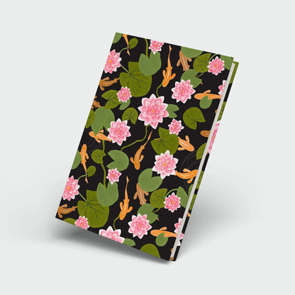 Notizbuch 'Seerosen' mit Punktraster und Lesebändchen - Bullet pattern Journal - Carasusan