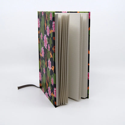 Notizbuch 'Seerosen' mit Punktraster und Lesebändchen - Bullet pattern Journal - Carasusan