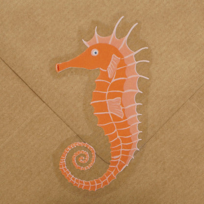 Sticker 3 Stück Seepferdchen, transparent Aufkleber, 8x5cm - Carasusan