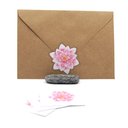 Sticker 'Waterlily', 3 Stück, transparent ca. 5x5cm Seerose in Aquarell - Carasusan