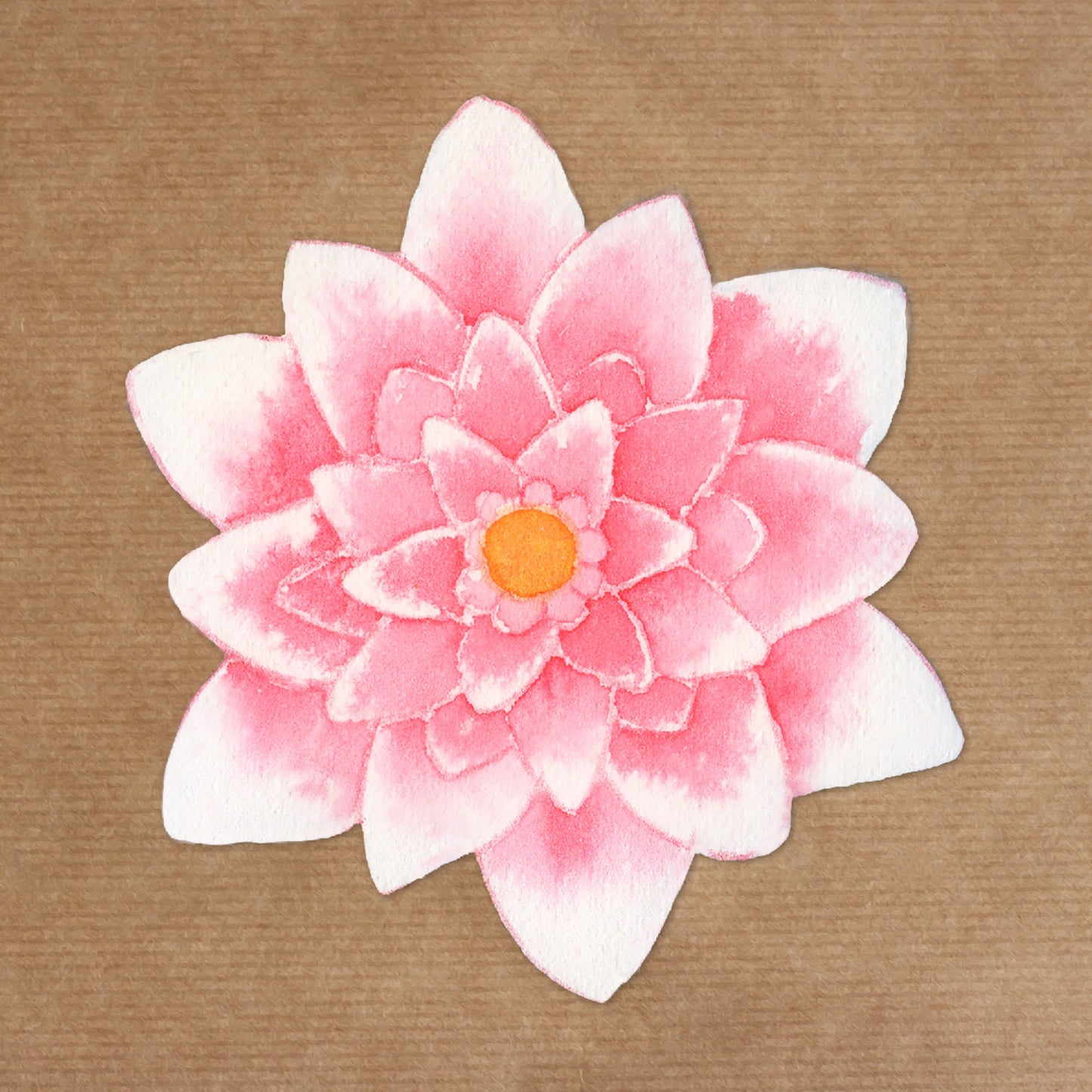 Sticker 'Waterlily', 3 pieces, transparent approx. 5x5cm water lily in watercolor