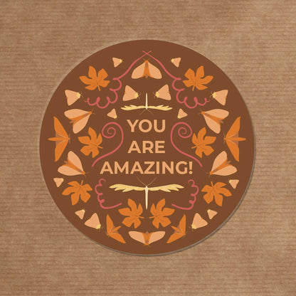 Briefsiegel 'Herbstlaub' | Herbstliches Aufkleber-Set mit Umschlägen aus Kraftpapier | umweltfreundlich - Carasusan