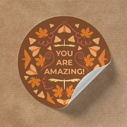 Briefsiegel 'Herbstlaub' | Herbstliches Aufkleber-Set mit Umschlägen aus Kraftpapier | umweltfreundlich - Carasusan