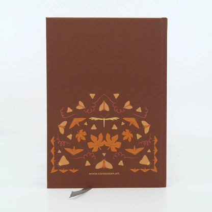 Herbstliches Notizbuch 'Nachtfalter' mit Punktraster und Lesebändchen - umweltfreundlich - Carasusan