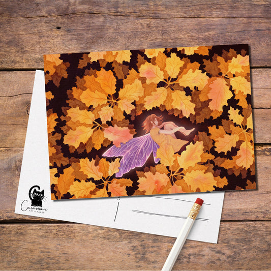 Autumn postcard 'Autumn elf'