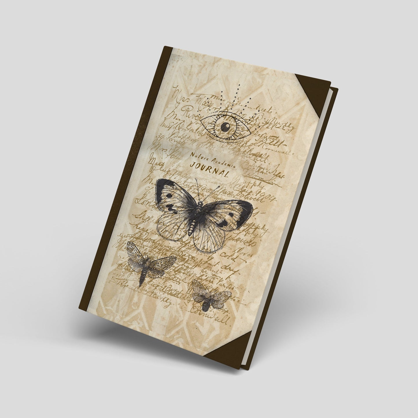 Dot grid notebook journal 'Butterfly' with ribbon marker on recycled paper