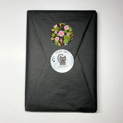 Notizbuch 'Seerosen' mit Punktraster und Lesebändchen - Bullet pattern Journal - Carasusan