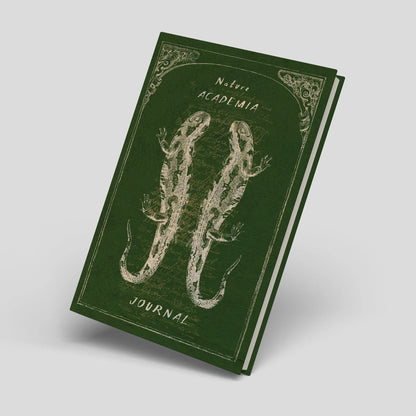 Notizbuch mit Punktraster - Nature Academia Salamander - dunkelgrün mit Lesebändchen - umweltfreundlich - Carasusan
