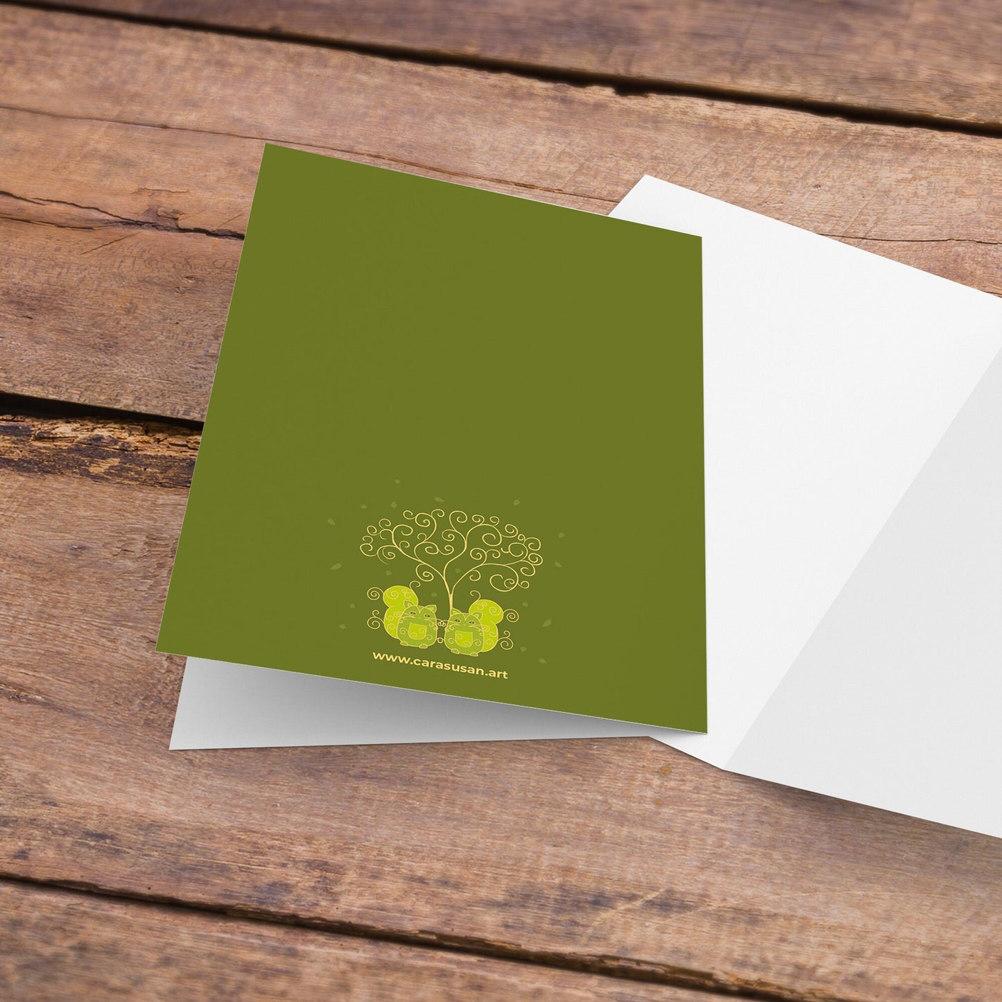 Easter greeting card 'Spring Elves' with envelope made of DinA6 kraft paper