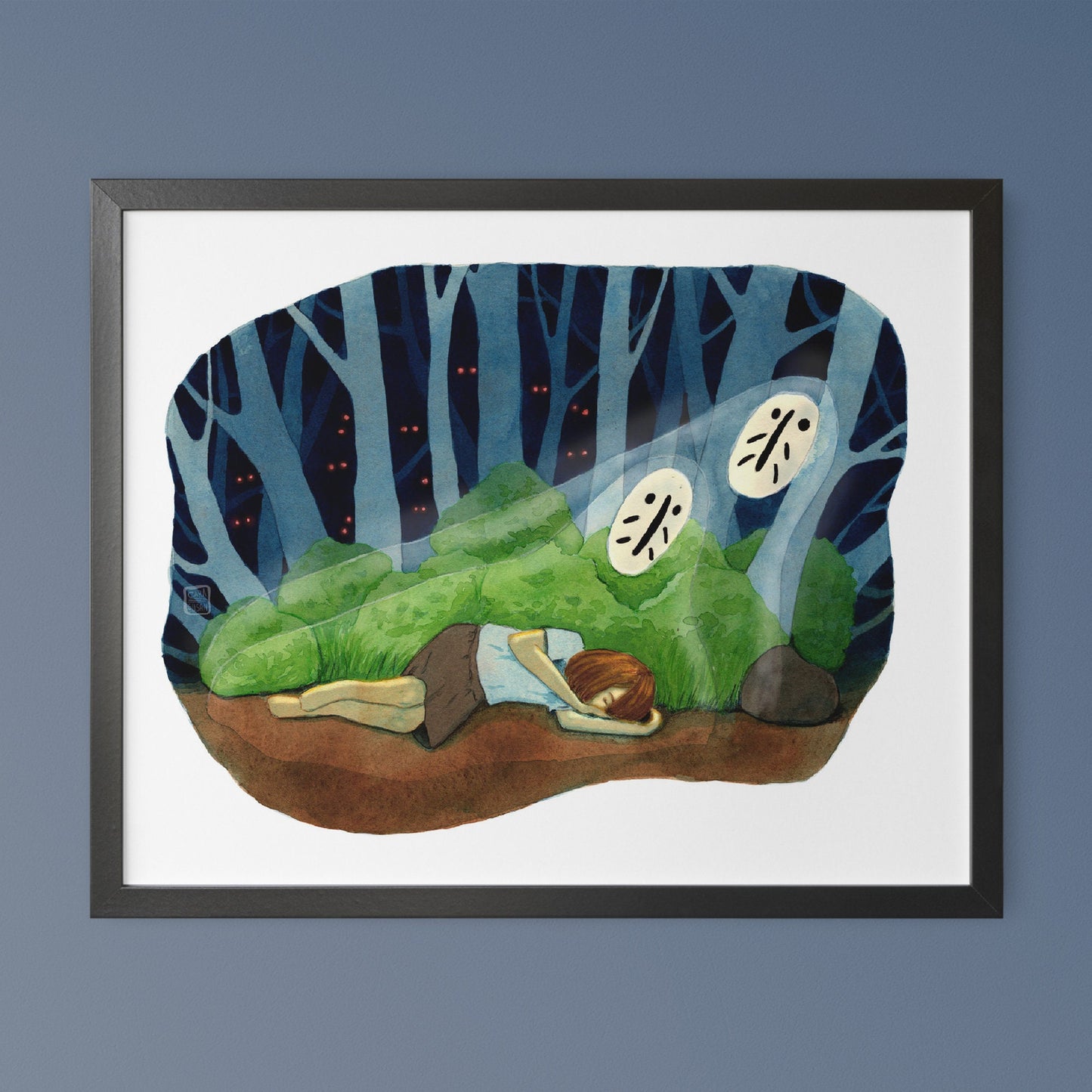 Art print 'Sleep Watcher' - 37x29cm - on fine watercolor paper - signed and limited