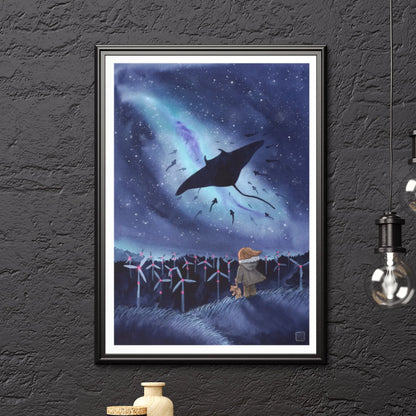 Aquarell 'Migration' Kunstdruck - handsigniert - Carasusan