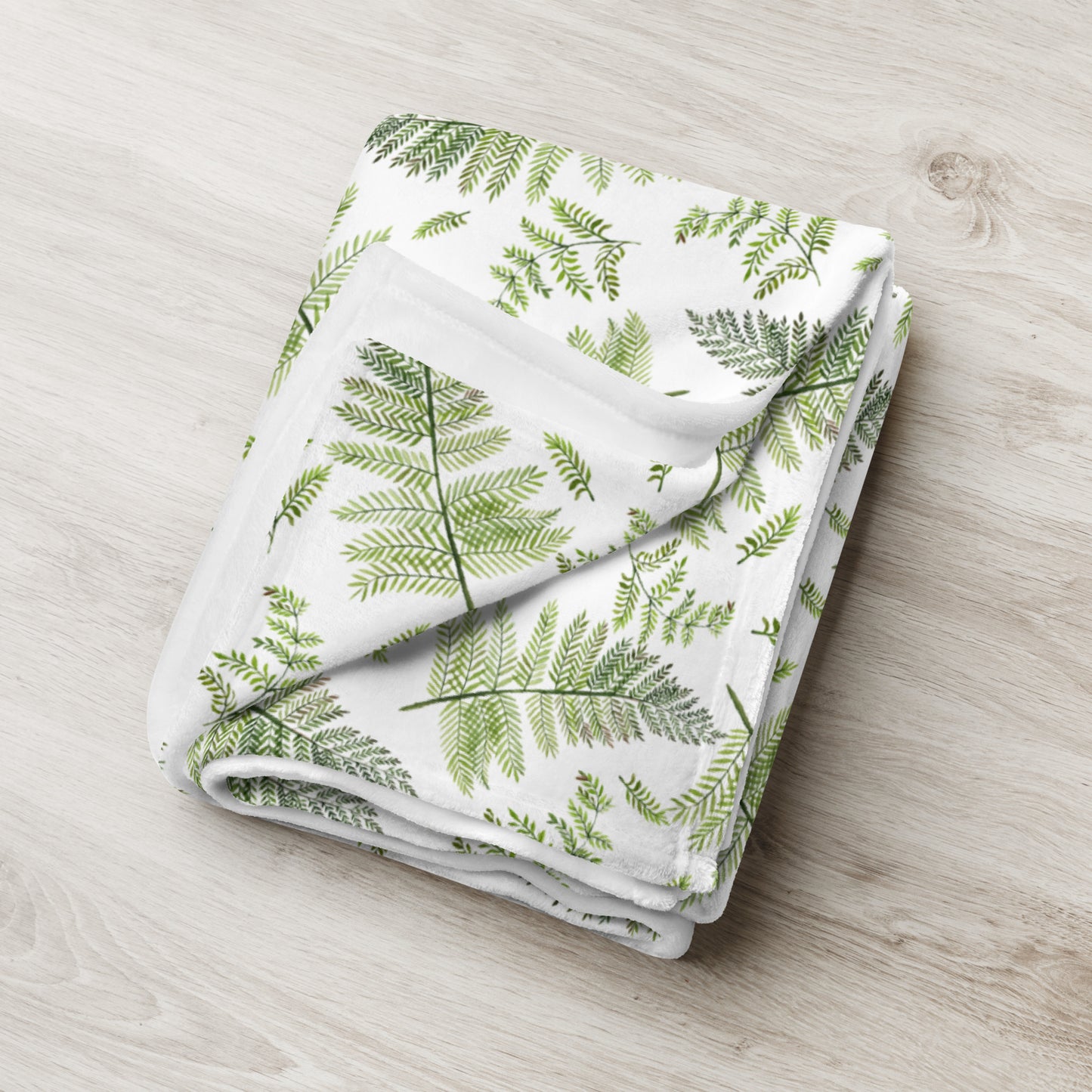 Blanket 'Botanical Ferns' 127x153cm | Green Academy
