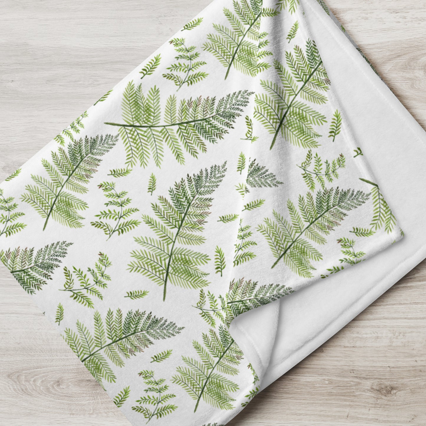 Blanket 'Botanical Ferns' 127x153cm | Green Academy